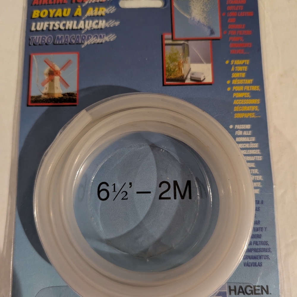 Hagen Clear Aquarium Air Line Tubing 6 1/2'-2M